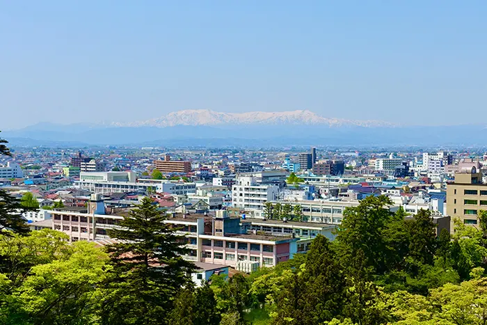 会津若松市の街並み