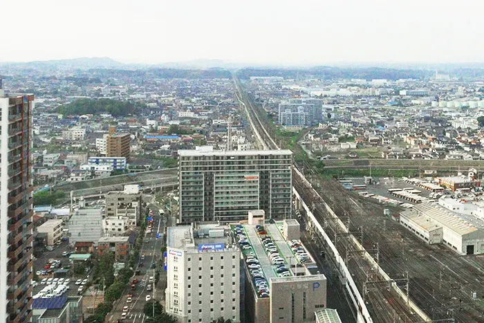 郡山市の街並み