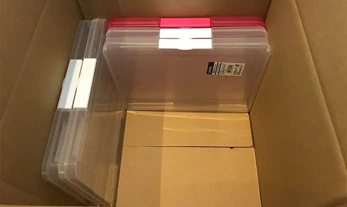 A4ケースを入れた様子