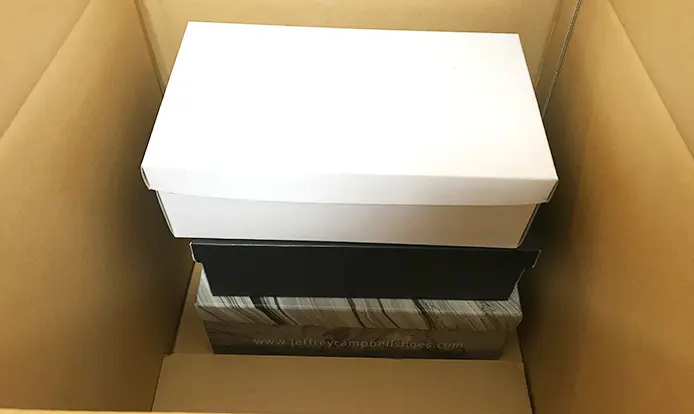 シューズボックスを入れた様子